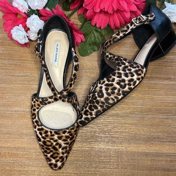 Alex Marie Carena Leopard Haircalf Ballet Flats Size 6.5 - Picture 11 of 11